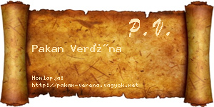 Pakan Veréna névjegykártya